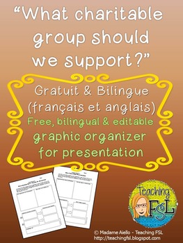 Preview of Charity Proposal Bilingual Graphic Organizer (French or English)