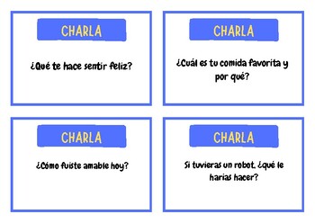 Preview of Charlas - Conversation Cards in Spanish