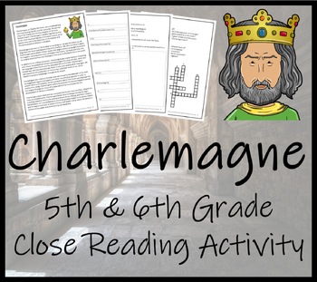 Preview of Charlemagne Close Reading Activity | 5th Grade & 6th Grade