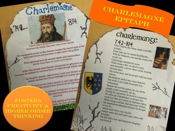 Preview of Charlemagne Epitaph Assessment with Primary Source Handouts & CCLS Rubric