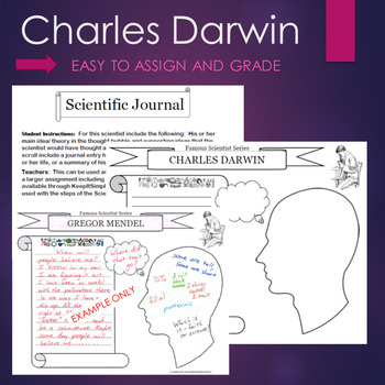 Preview of Charles Darwin - Evolution - Biography Graphic Organizer Interactive Journal