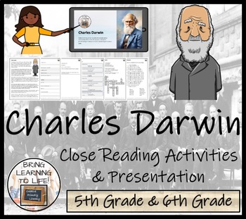 Preview of Charles Darwin Close Reading Comprehension Activity | 5th Grade & 6th Grade