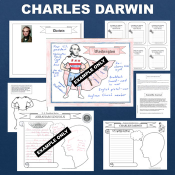 Preview of Charles Darwin (Evolution, Natural Selection) SUPERHERO Activity
