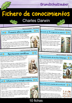 Preview of Charles Darwin - Fichero de conocimientos - Personajes famosos (Español)