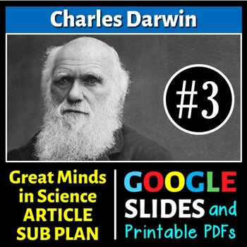 Preview of Charles Darwin - Science Article/Sub Plan #3 | Printable & Distance Learning