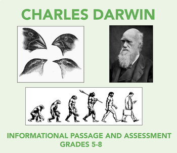 Preview of Charles Darwin: Reading Comprehension Passage and Assessment