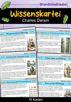 Preview of Charles Darwin - Wissenskartei - Berühmte Persönlichkeiten (German)