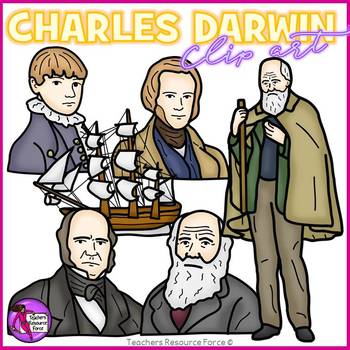 Charles Darwin clip art by Teachers Resource Force | TpT