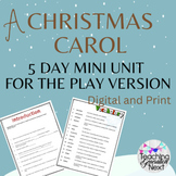 "A Christmas Carol"  | Play Version | 5 day Mini Unit| Dig