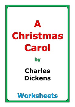 Preview of Charles Dickens "A Christmas Carol" worksheets