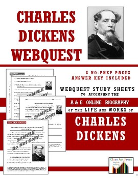 Preview of CHARLES DICKENS Webquest | Worksheets | Printables