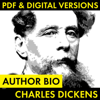 Preview of Charles Dickens Author Study Worksheet, PDF & Google Drive, Biography, CCSS
