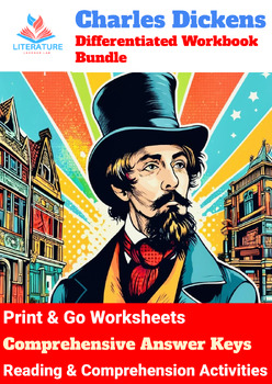 Preview of Charles Dickens Differentiated Workbooks (12-Product Bundle)