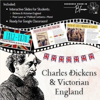 Preview of Victorian England & Charles Dickens Interactive Slides, Research, Information