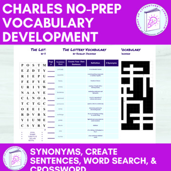 Preview of Charles Vocabulary Synonyms Create Sentences - Light Up Literature™ Curriculum