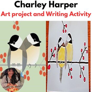 Preview of Charley Harper Art Lesson 1st-4th grade Art History Chickadees