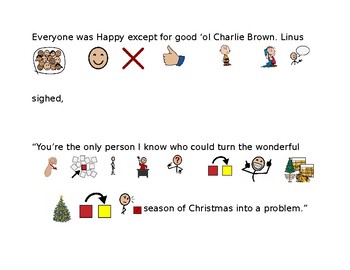 Preview of Charlie Brown Christmas Social Story