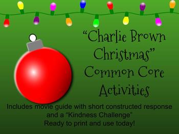 Preview of Charlie Brown Christmas Study Guide-Common Core Aligned for Middle School