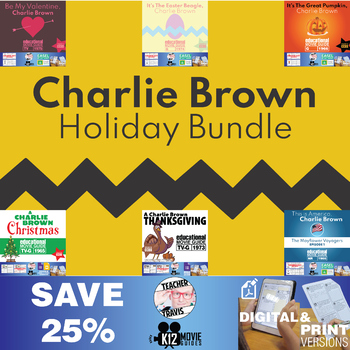 Preview of Charlie Brown Holiday Bundle | 6 Movie Guides | SAVE 25%