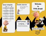 Peanuts Charlie Brown Theme Back to School Brochure