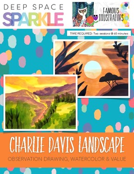 Charlie Davis Landscape Lesson Plan by Deep Space Sparkle | TpT