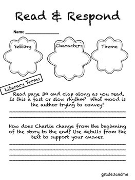 Charlie McButton Literacy Packet by Grade3andme | TPT