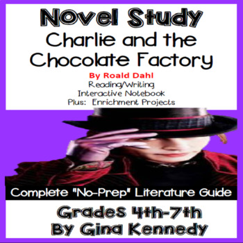 Preview of Charlie and the Chocolate Factory Novel Study & Project Menu; Digital Option