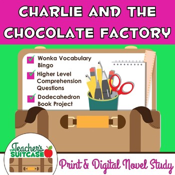 Preview of Charlie and the Chocolate Factory {Novel Study & Art} - PRINT & DIGITAL