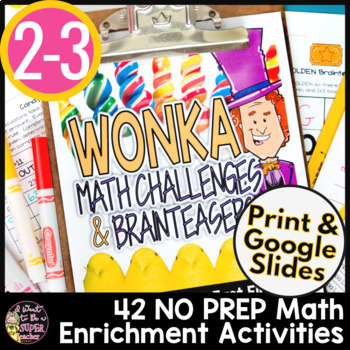 Preview of Charlie and the Chocolate Factory Activities | Fun End of Year Math Activities