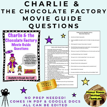 Preview of Charlie and the Chocolate Factory Movie Guide Questions