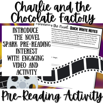 Preview of Charlie and the Chocolate Factory Novel Study Activity: Pre-Reading Video!