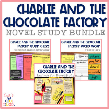 Preview of Charlie and the Chocolate Factory Novel Study BUNDLE with Lapbook