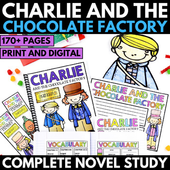 Preview of Charlie and the Chocolate Factory Novel Study - Chapter Questions - Activities