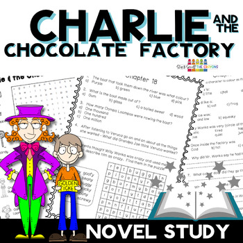 Preview of Charlie and the Chocolate Factory Novel Study - Roald Dahl Novel Unit Activities