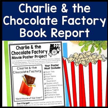 Preview of Charlie and the Chocolate Factory Project | Make a Movie Poster Book Report