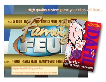 Preview of Charlie and the Chocolate Factory (Roald Dahl) - Family Feud PowerPoint Game