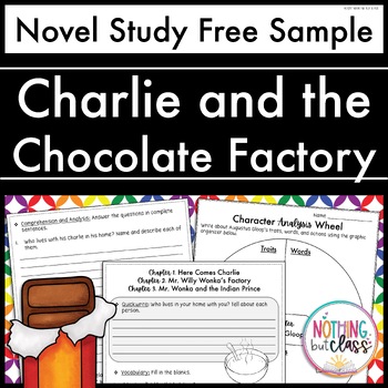 Charlie And The Chocolate Factory Novel Study Unit Free Sample Tpt