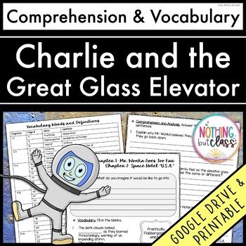 Preview of Charlie and the Great Glass Elevator | Comprehension Questions and Vocabulary