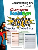 Charlotte Danielson 2013 Teacher Checklists: Documenting t