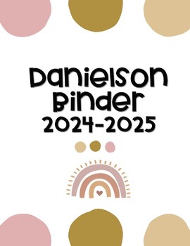 Preview of Charlotte Danielson Binder Updated with 2022 Information - BOHO Style