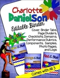 Charlotte Danielson Editable Binder Organizer: School Colo