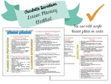 Charlotte Danielson Lesson Planning Checklist