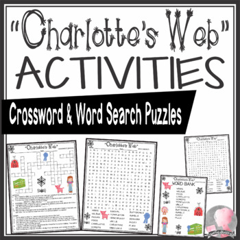 Preview of Charlotte's Web Activities E. B. White Crossword and Word Searches