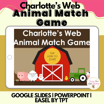 Preview of Charlotte's Web Animal Match Game