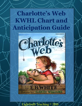 Preview of Charlotte's Web Anticipation Guide and KWHL Chart