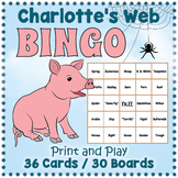 Charlotte's Web BINGO & Memory Matching Card Game Activity