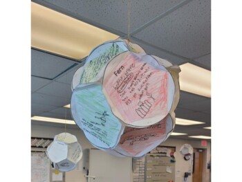 Preview of Charlotte's Web Book Report Bloom Ball (Dodecahedron)