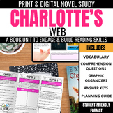 Charlotte's Web by E.B White Book Study: Comprehension Que