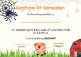 Charlotte's Web Certificate of Completion | Book Study | E