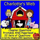 Charlotte's Web Chapter Questions (200) - Comprehension Se
